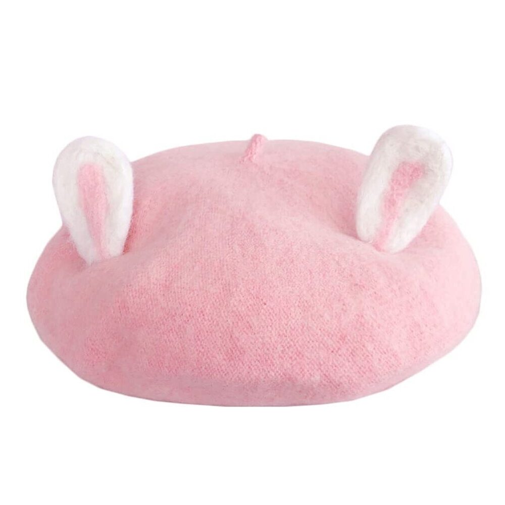 6377 Women Winter Ears Beret Wool French Beanie Hat Lolita Costume Kawaii Cat
